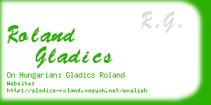 roland gladics business card